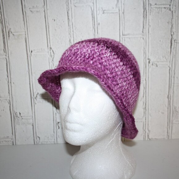 💜 Handmade Crocheted Sunhat – Purple Ombre · One Size - Picture 4 of 4